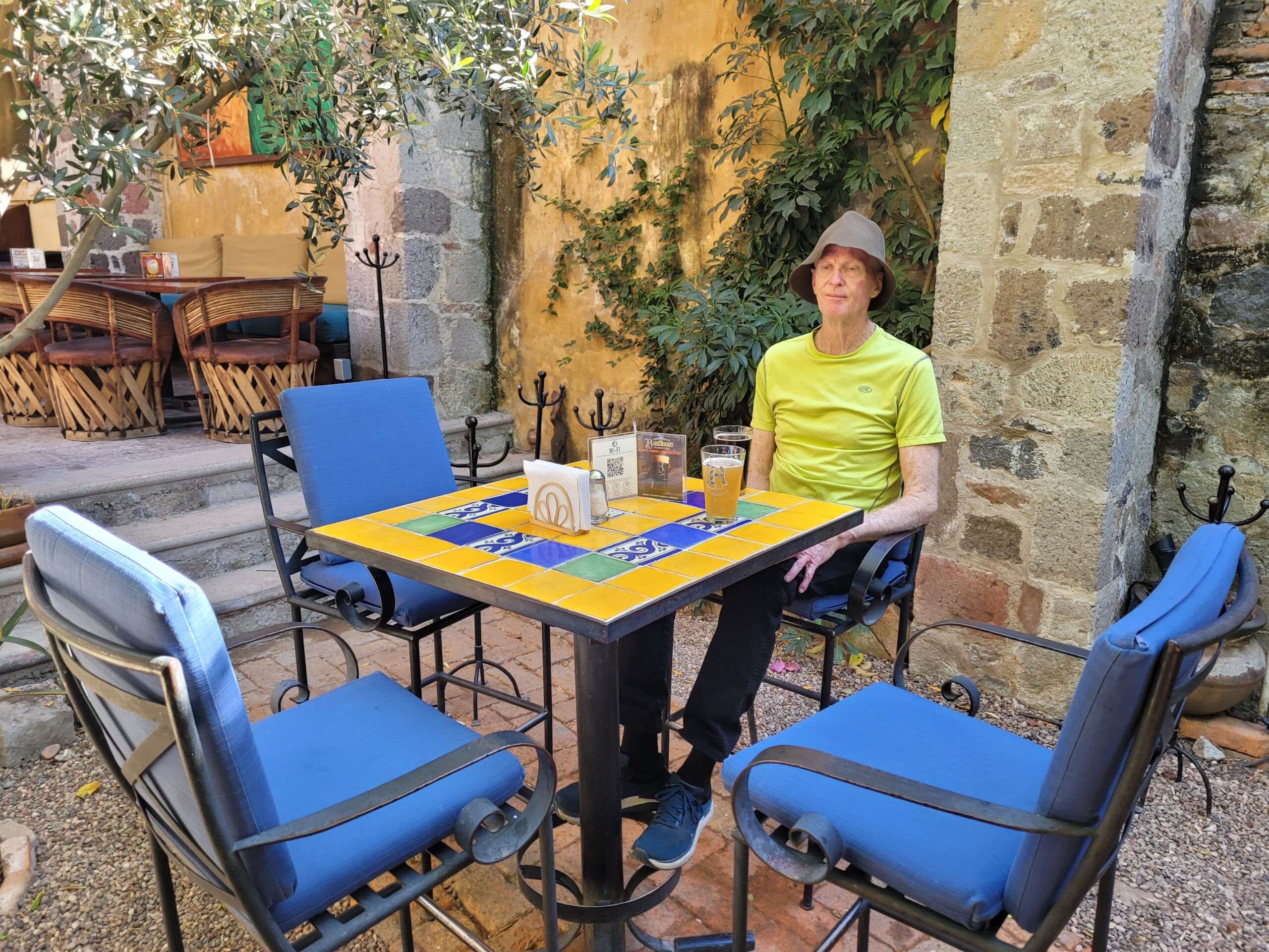 another rare beer, in a beautiful restaurant courtyard